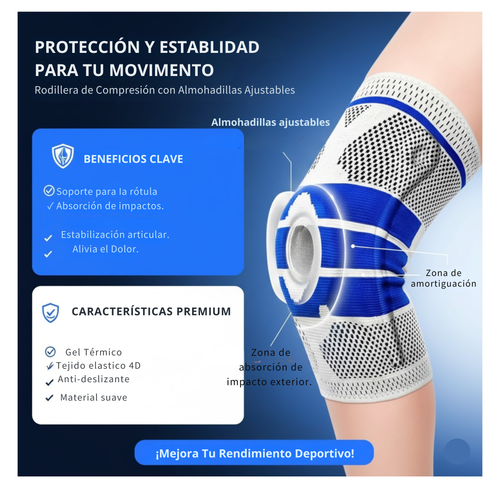 RelevoKnee Rodillera Deportiva de Gel Térmico